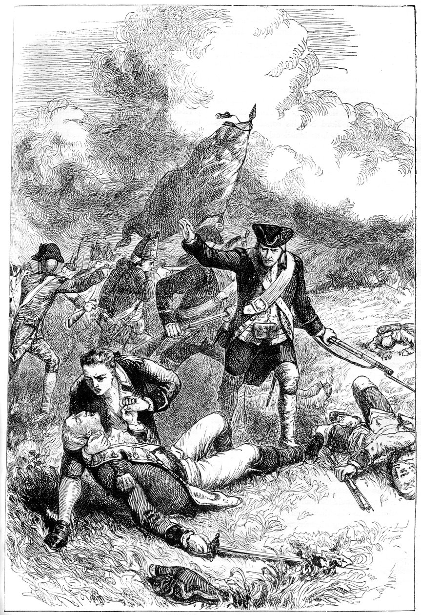 Death of Major Pitcairn, Battle of Bunker Hill, Boston, Massachusetts by Unbekannt