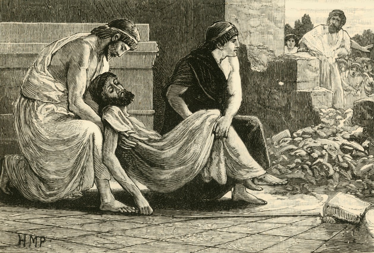 Death of Pausanias, 1890 by Unbekannt