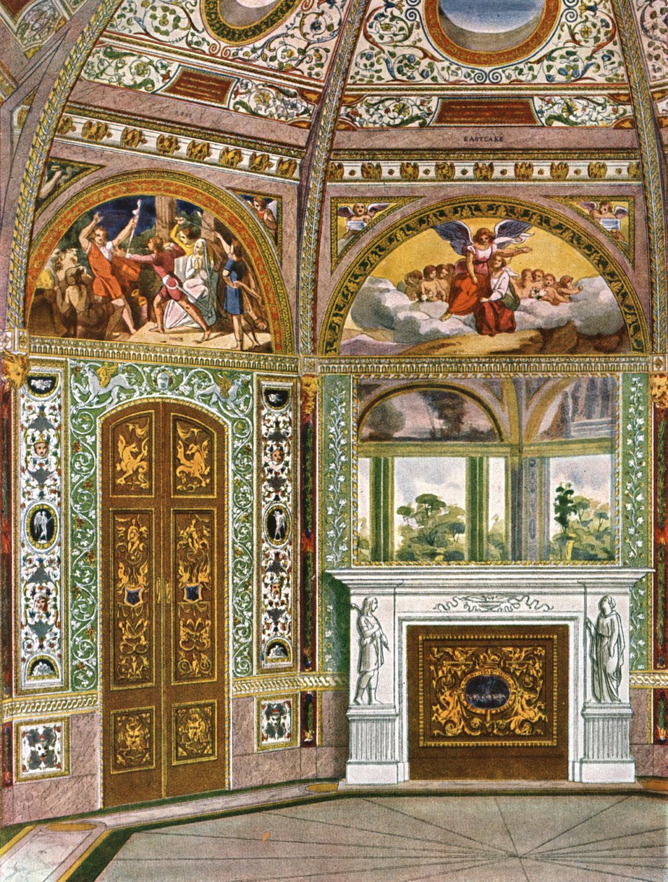 Decoration in the Octagon Garden Pavilion in Buckingham Palace, London by Unbekannt
