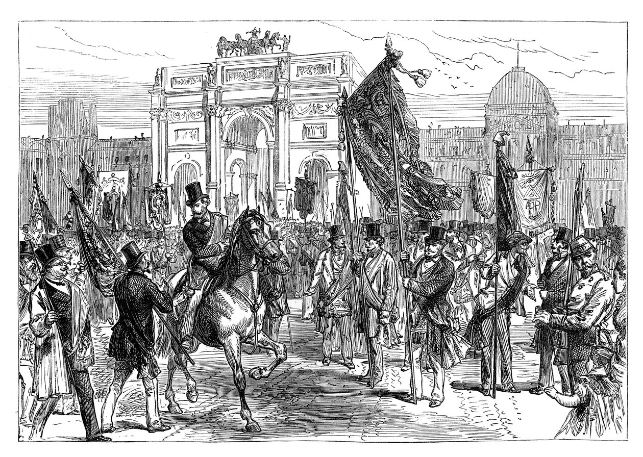 Demonstration of the Paris Freemasons, France by Unbekannt