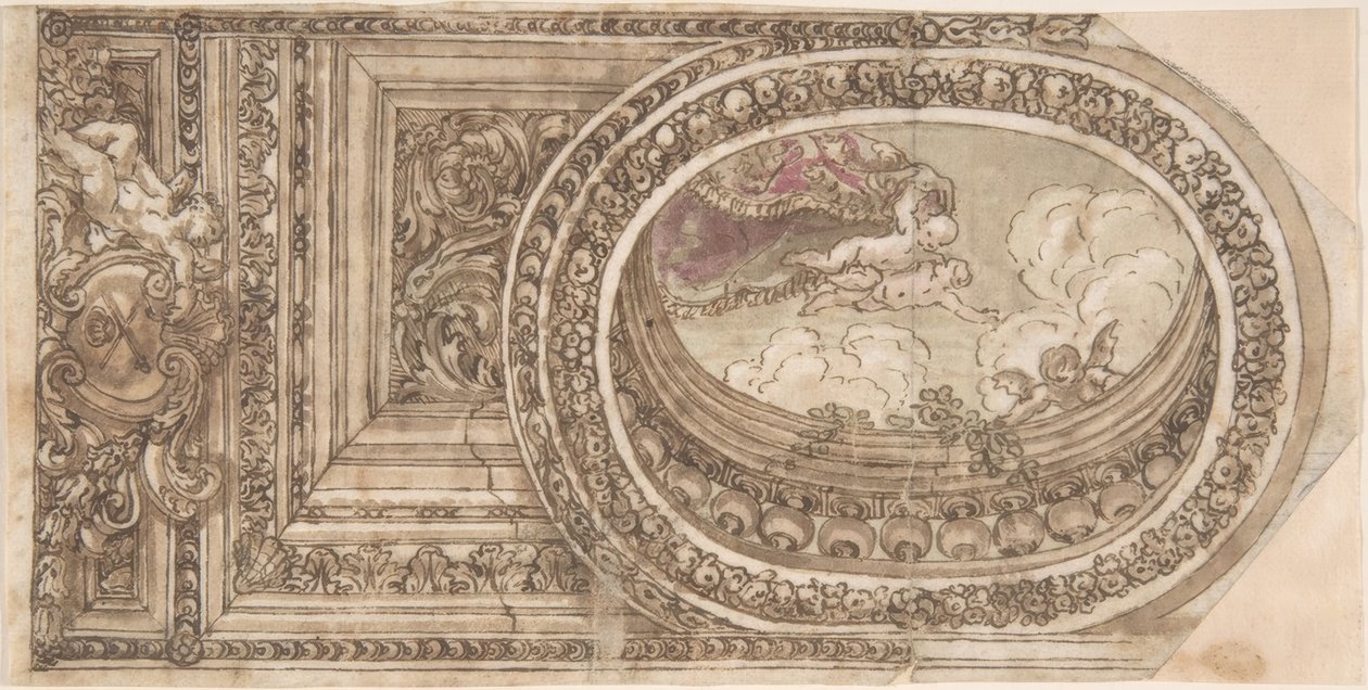 Design for a Ceiling with an Oval Trompe L