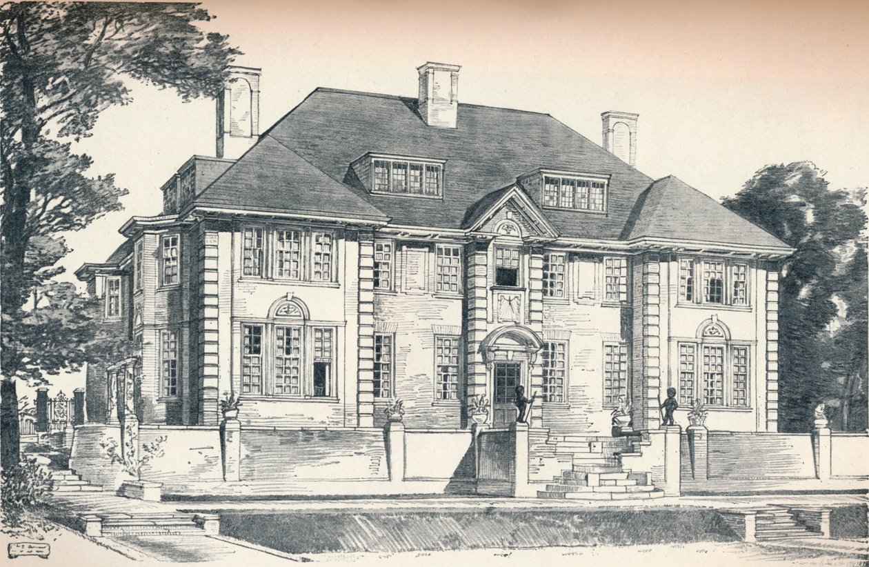 Design for a house at Hampstead by C. H. B. Quennell, c1913 by Unbekannt