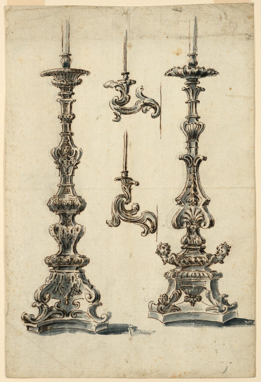 Designs for Altar Candlesticks and Candle Brackets by Unbekannt