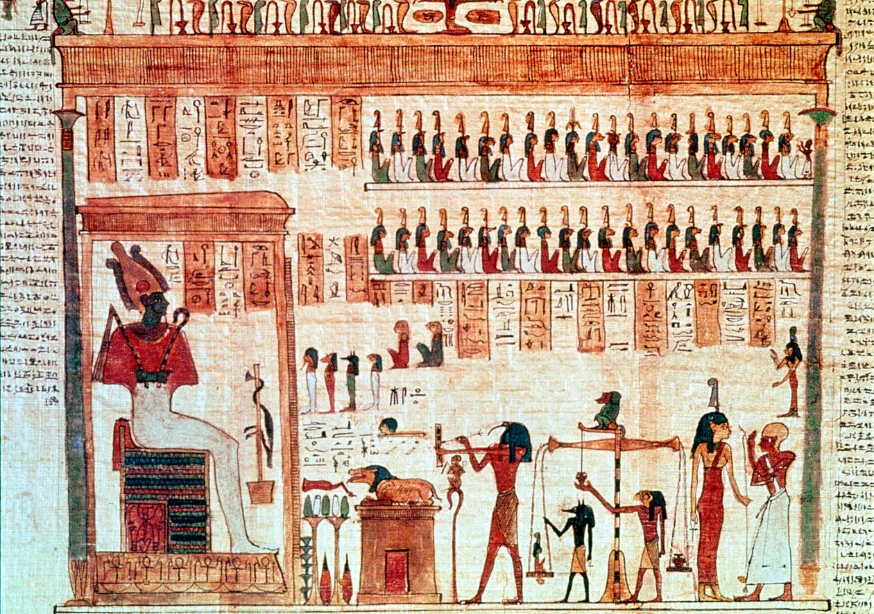 Detail from a Book of the Dead Scroll, Ancient Egyptian, Ptolemaic Period by Unbekannt