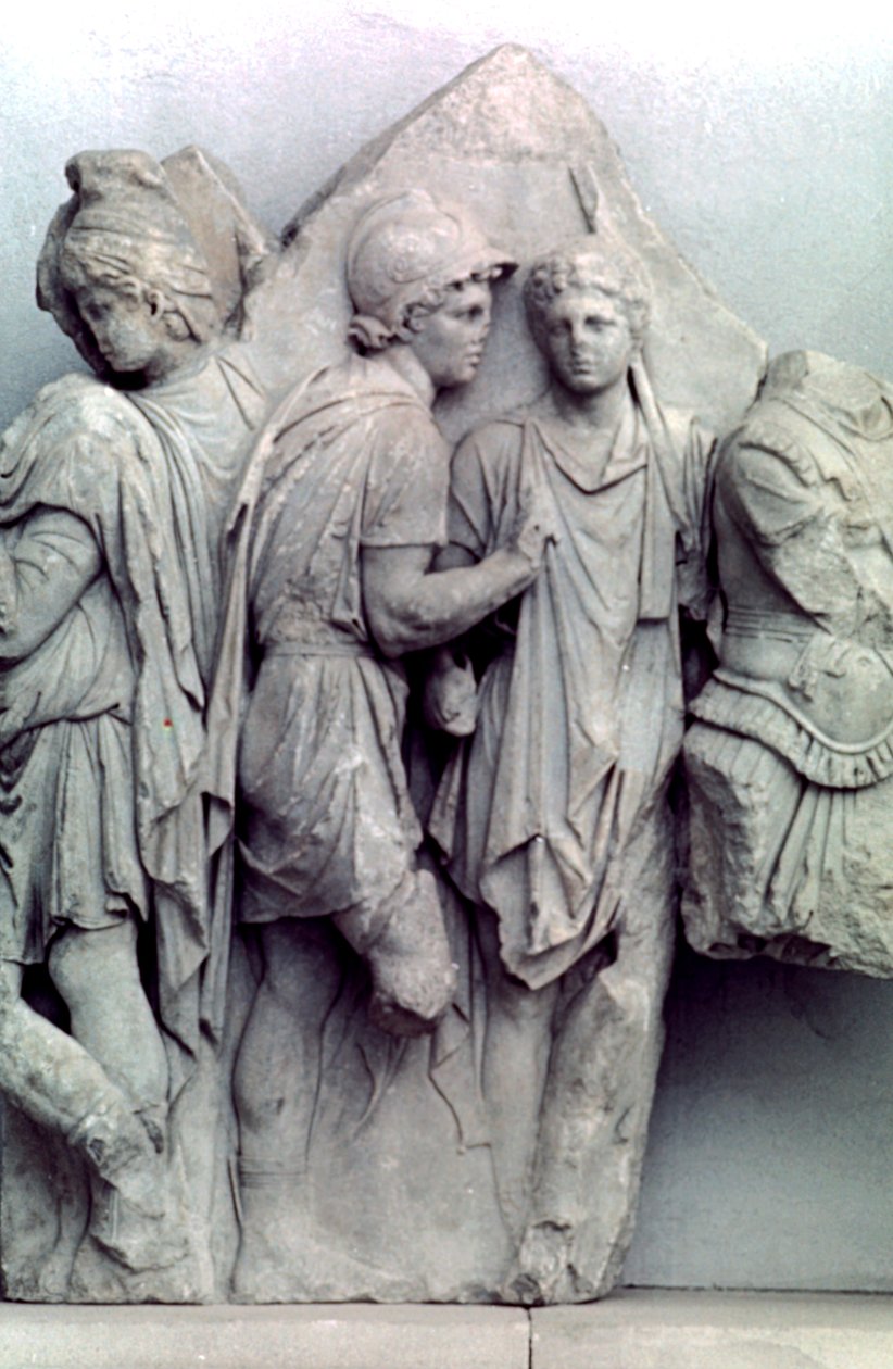 Detail from the Telephus Frieze of the Pergamon Altar, 164-156 BC by Unbekannt