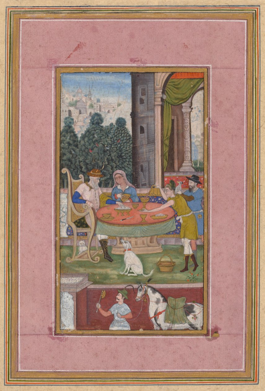 Dining Scene with European Elements by Unbekannt Unbekannt