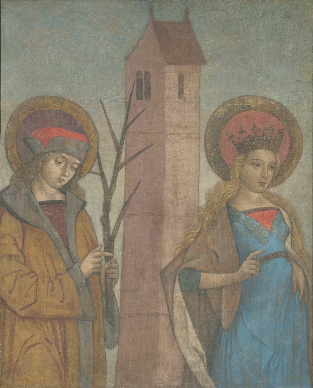 Diptych of Saints Achatius, Barbara, Apollonia, and Sebald by Unbekannt