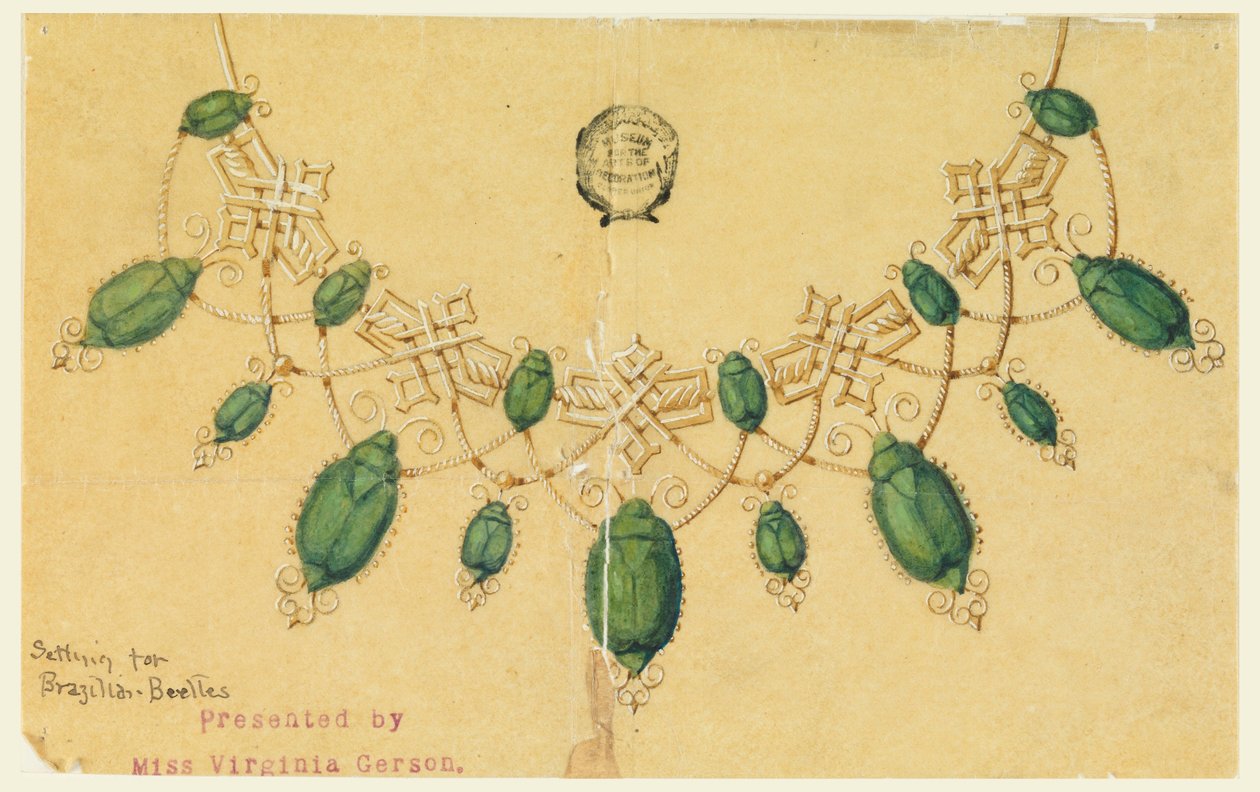 Design for Necklace with Brazilian Beetles by Unbekannt