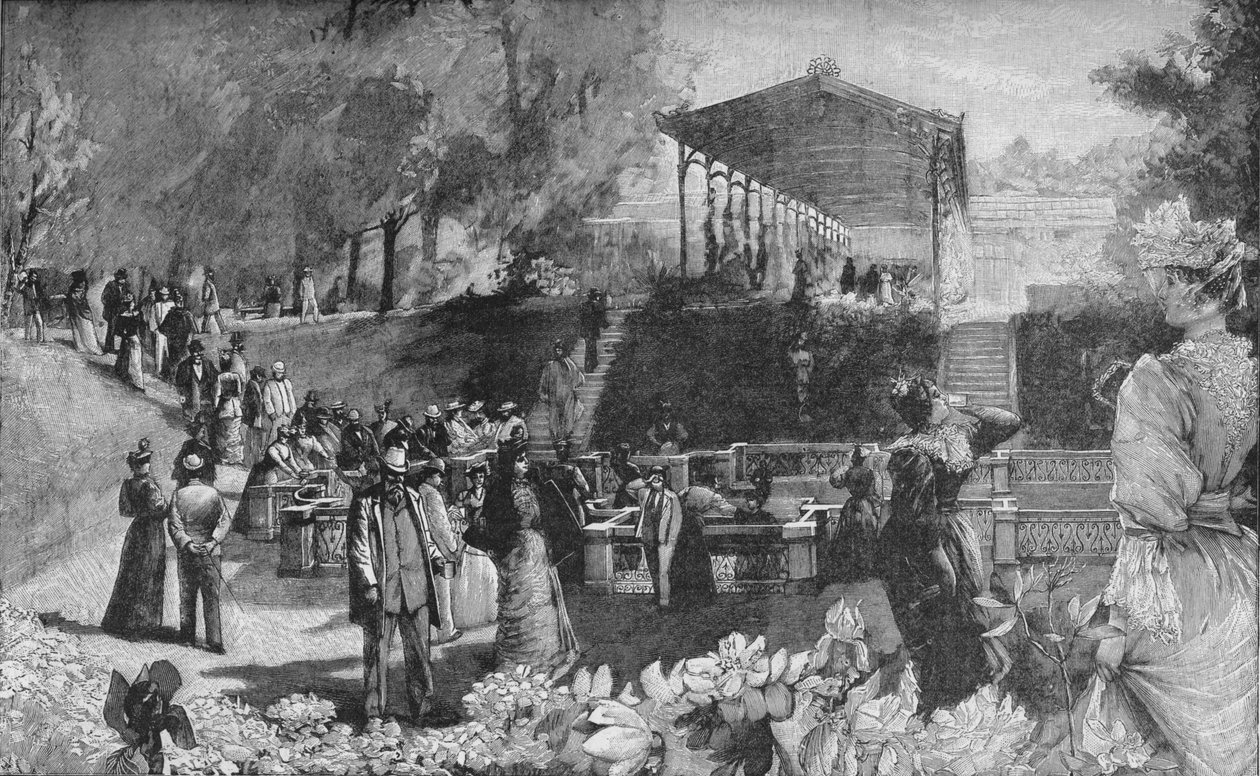Drinking the Waters at Homburg, 1900 by Unbekannt
