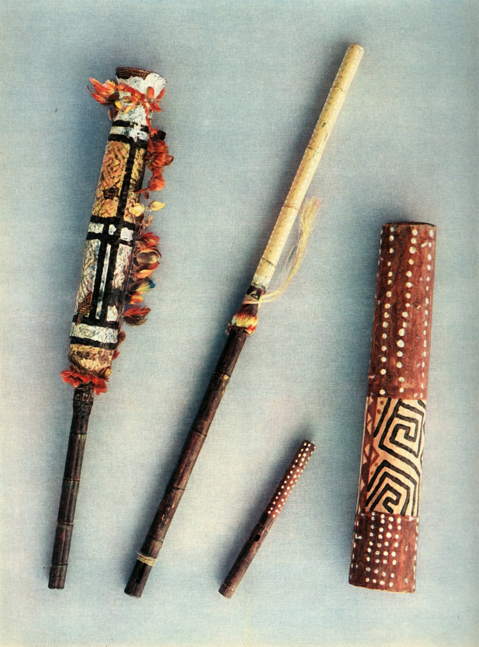 Drum and wind instruments of the tribe of Baniva Indians, Venezuela, 1948 by Unbekannt