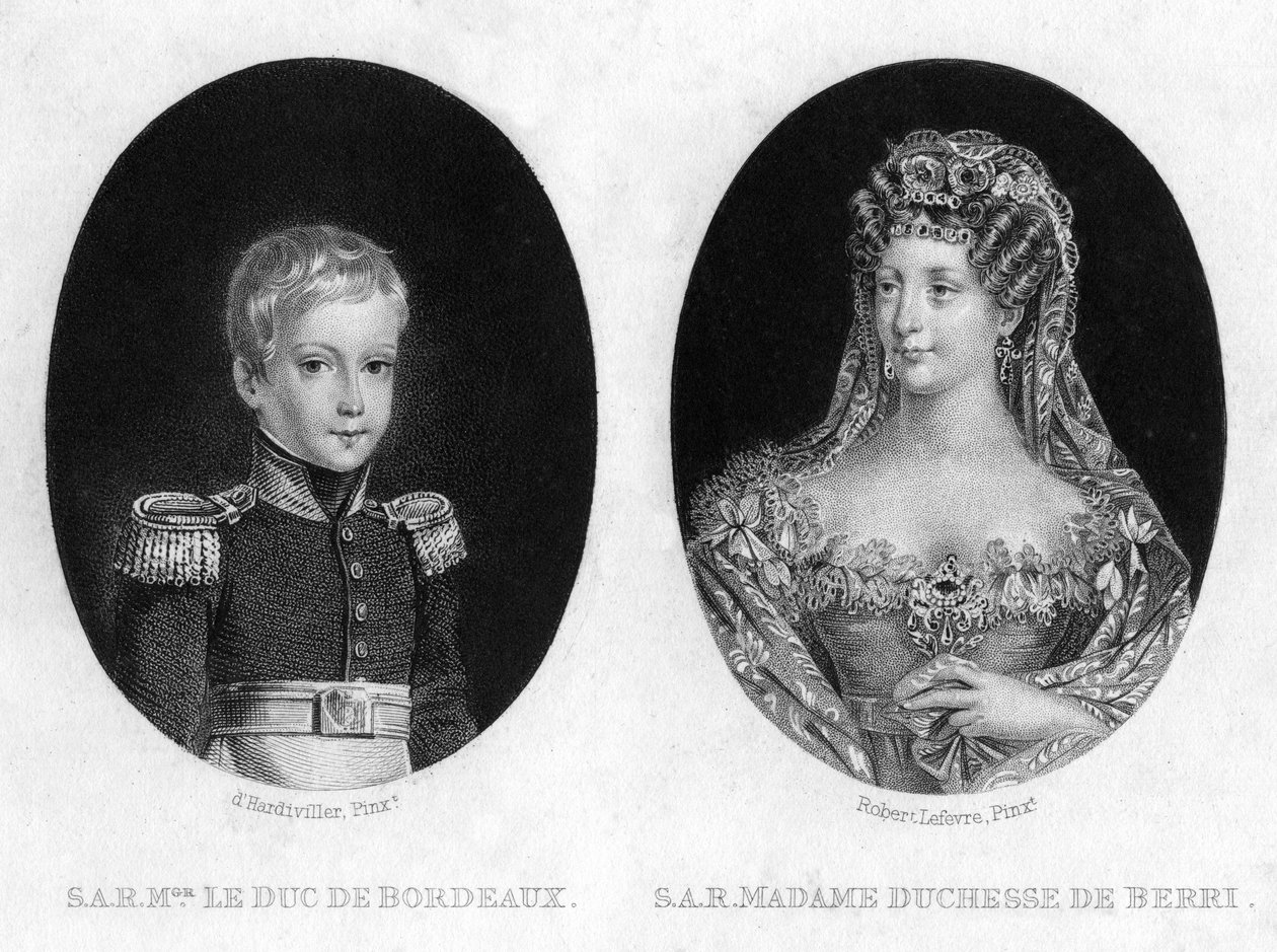 Duke of Bordeaux and the Duchess of Berri by Unbekannt