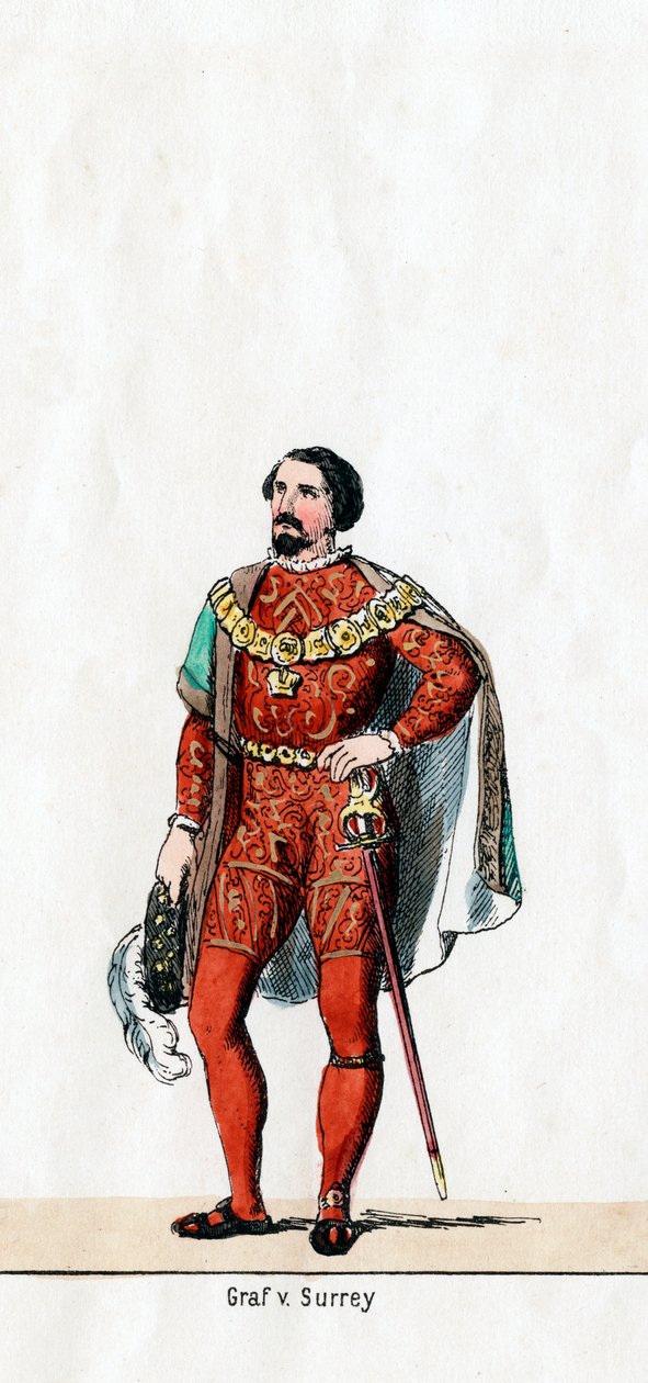 Earl of Surrey, costume design for Shakespeare