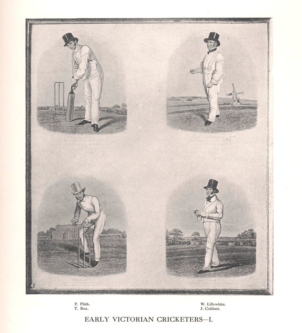 Early Victorian cricketers, 19th century, 1912 by Unbekannt