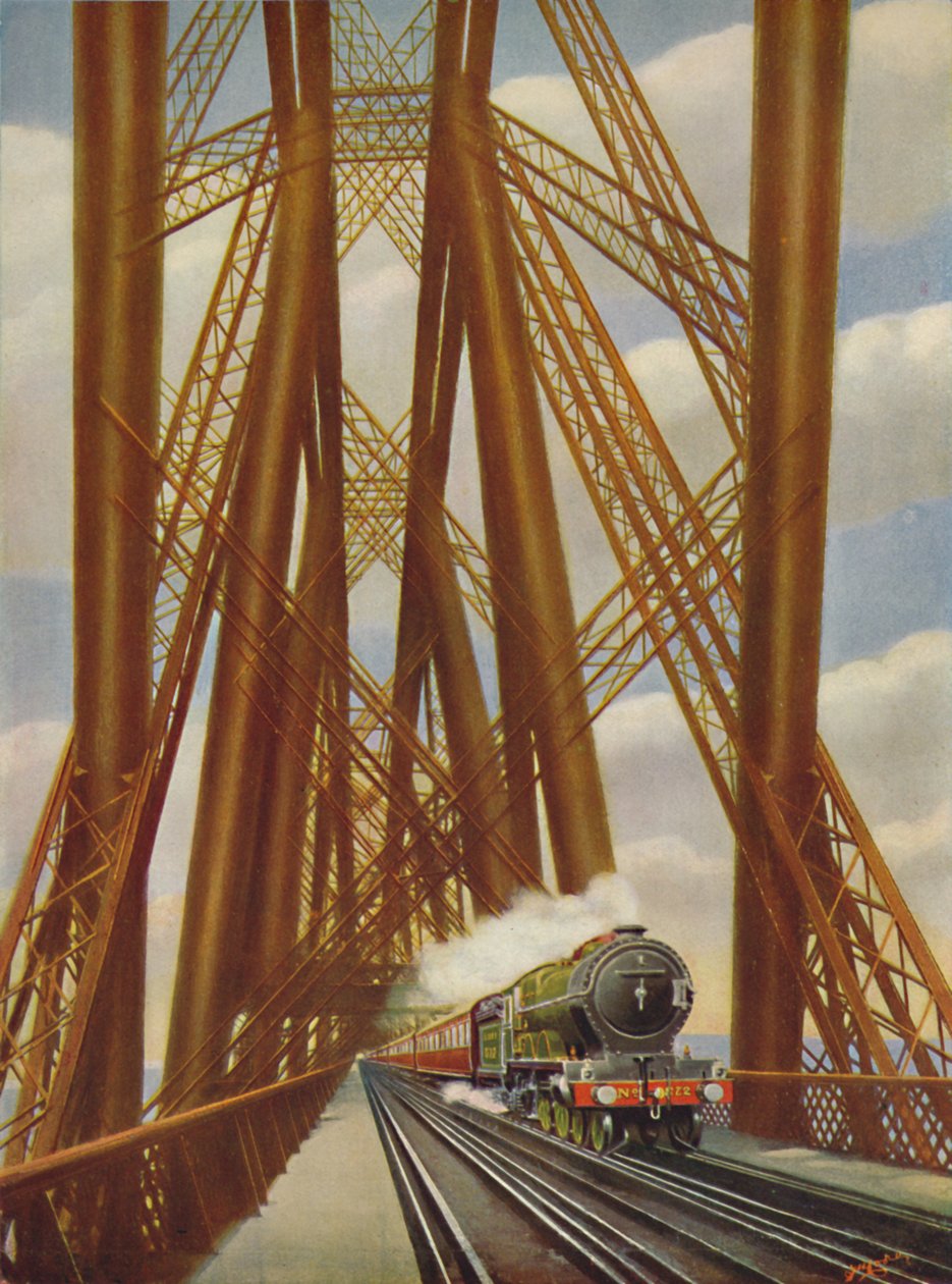 East Coast Express Crossing the Forth Bridge by Unbekannt