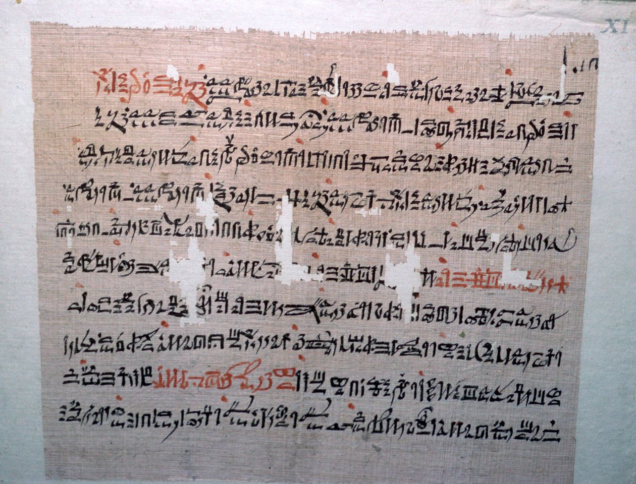 Egyptian hieratic script by Unbekannt