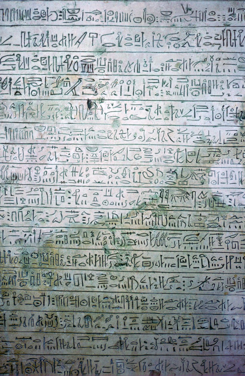Egyptian Limestone Stele with Hieratic Script by Unbekannt