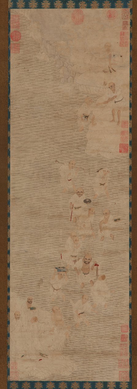 Eighteen Luohans Crossing a River by Unbekannt