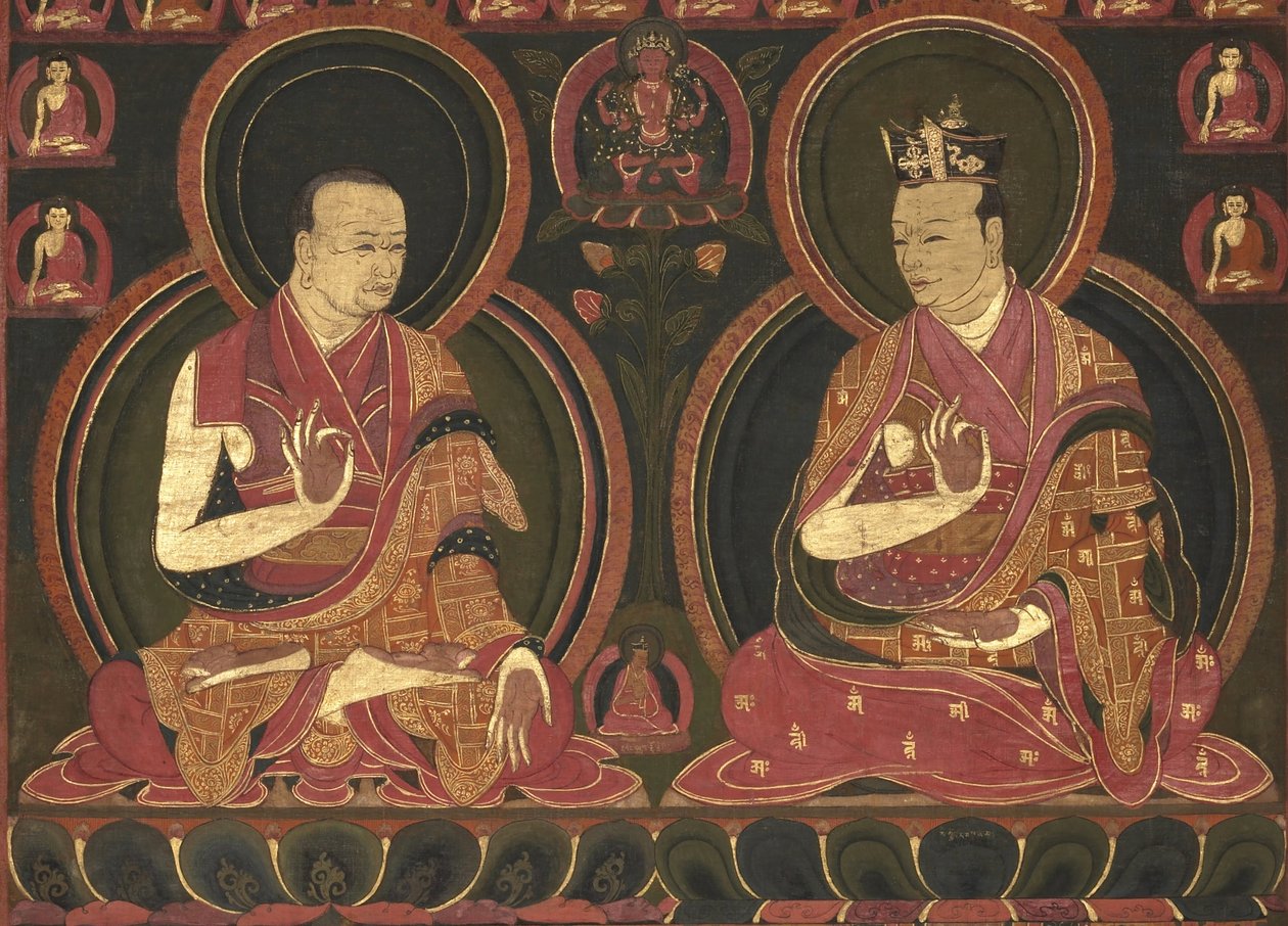 Eighth Karmapa, Mikyo Dorje (1507-1554) and his teacher the First Sangye Nyenpa by Unbekannt
