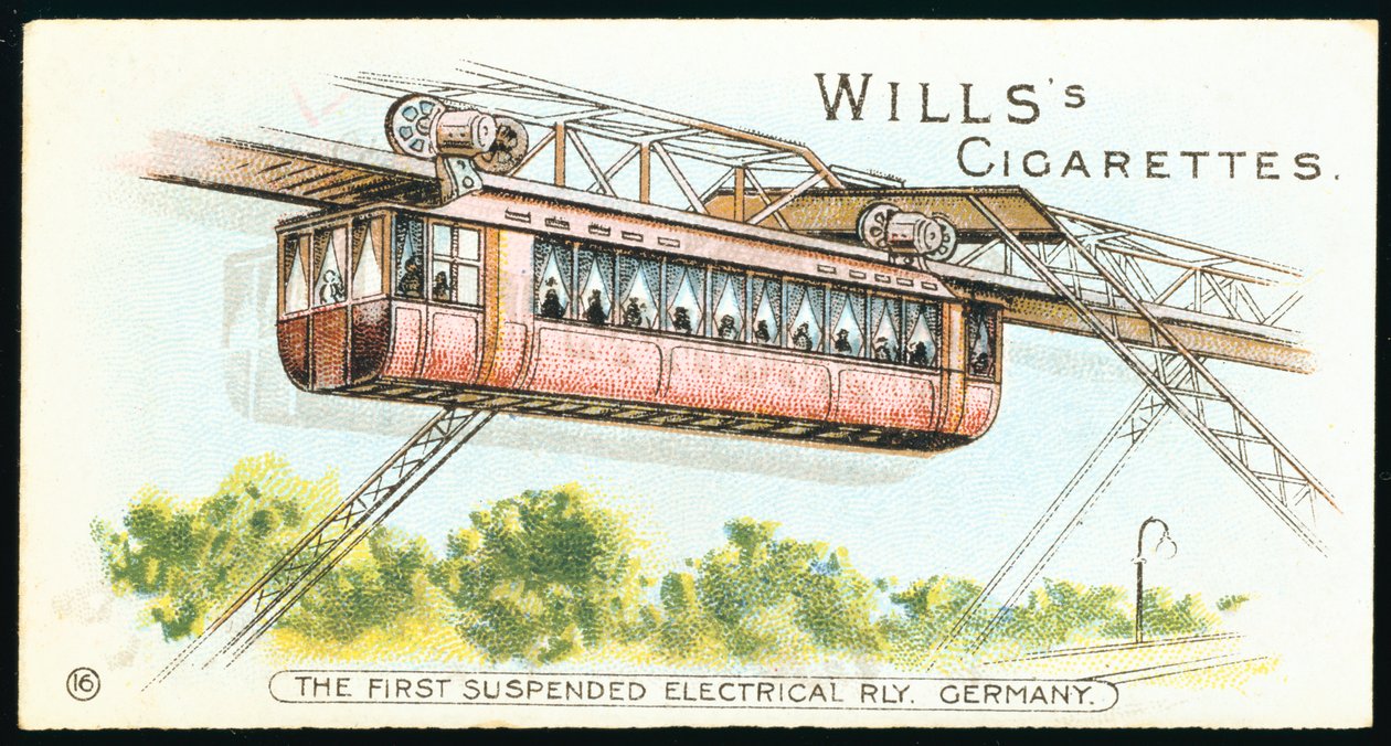Electric overhead monorail at Barmen-Elberfeld now Wuppertal, Germany by Unbekannt