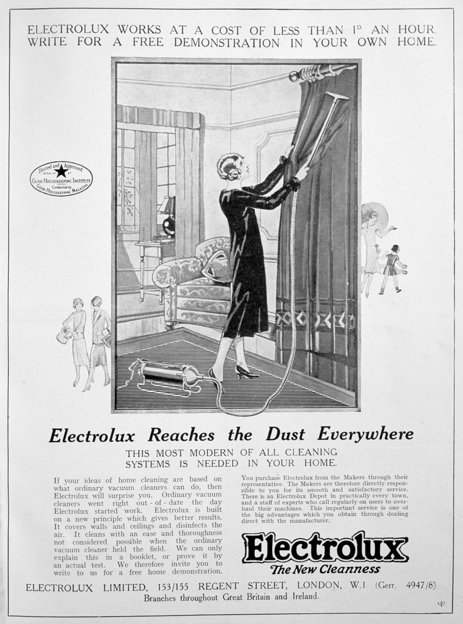 Electrolux vacuum cleaner advert, 1924 by Unbekannt