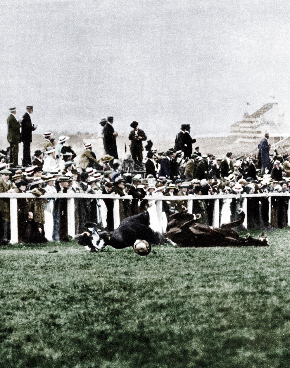 Emily Davison throwing herself in front of the King