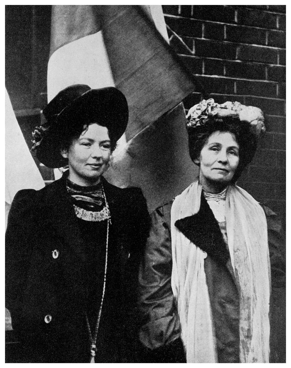 Emmeline Pankhurst and Her Daughter Christabel by Unbekannt