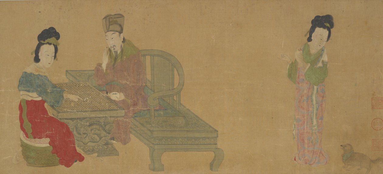 Emperor Minghuang and Consort Yang Playing Weiqi by Unbekannt