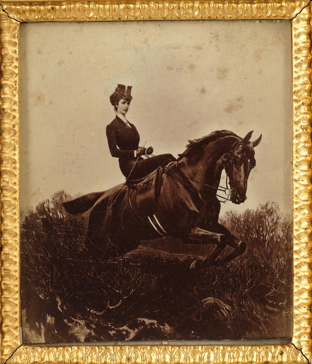 Empress Elisabeth on horseback by Unbekannt