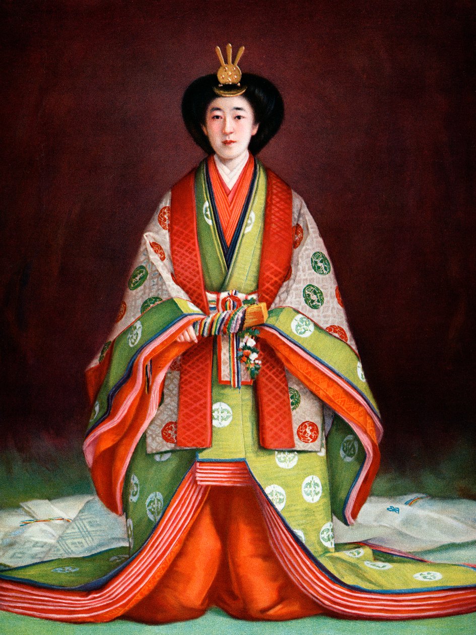 Empress Nagako of Japan in her coronation garments, c1924 by Unbekannt