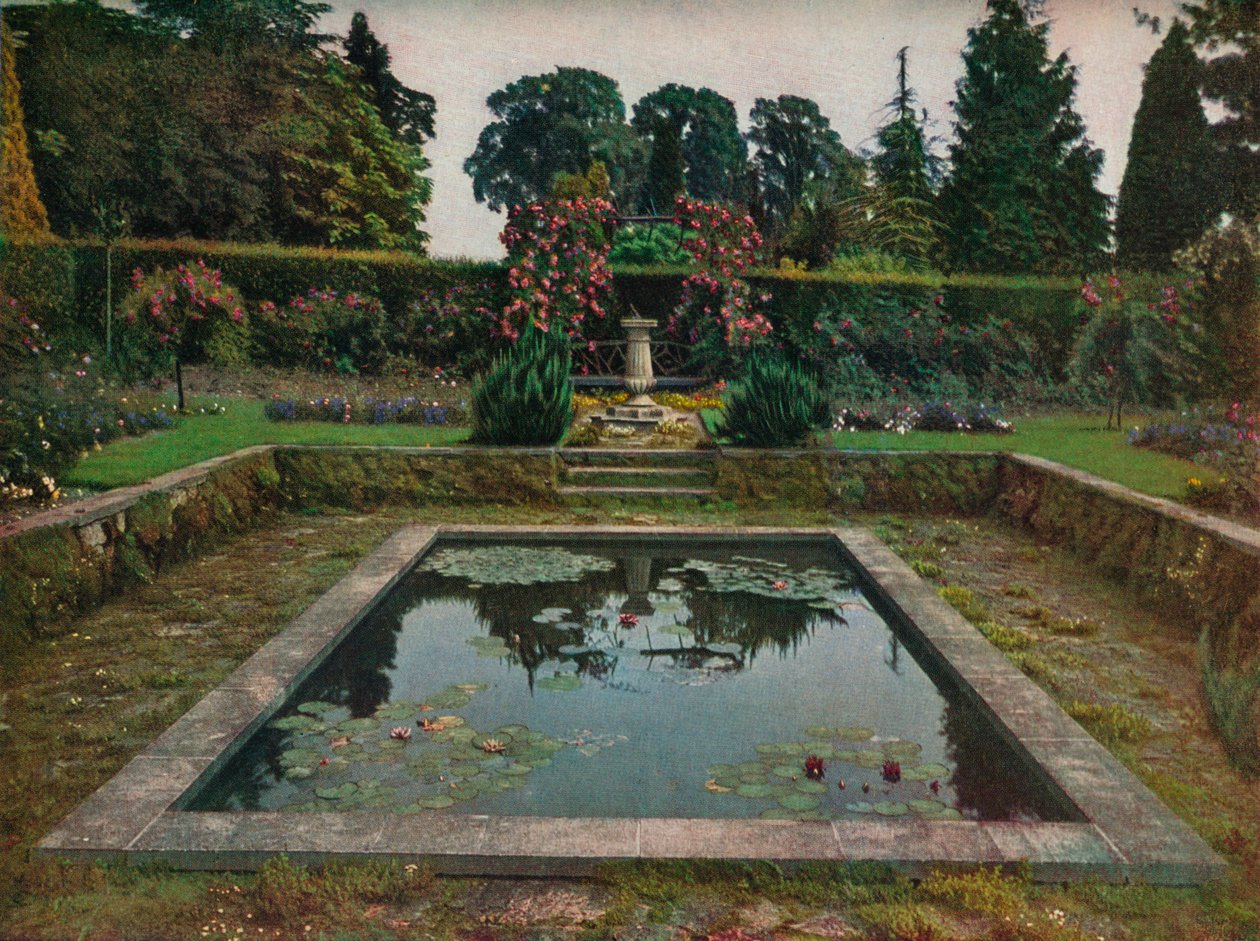 Enclosed Garden and Lily Pool at Gatton Park, Surrey by Unbekannt