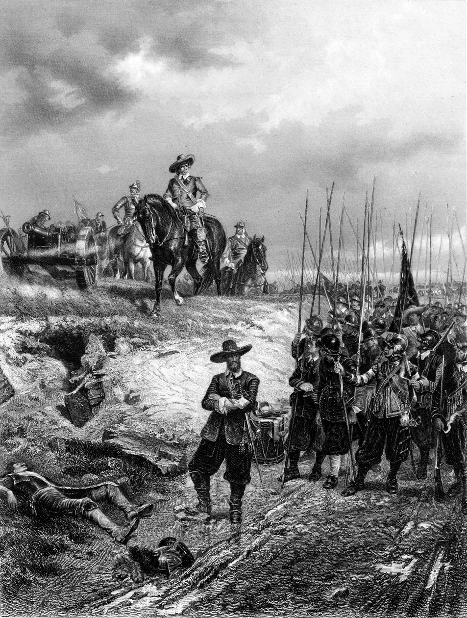 English Civil Wars: Oliver Cromwell at the Battle of Marston Moor, 2 July 1644 by Unbekannt