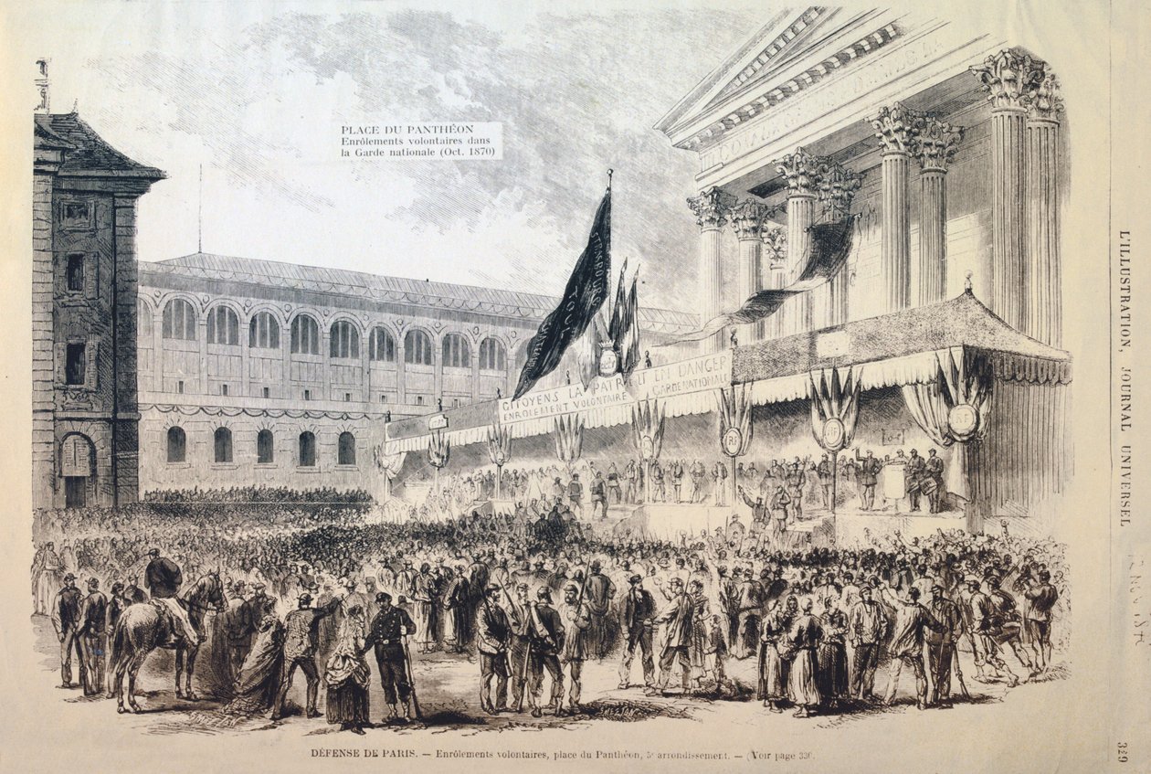 Enlistment of Volunteers into the National Guard, Place du Pantheon, Paris by Unbekannt