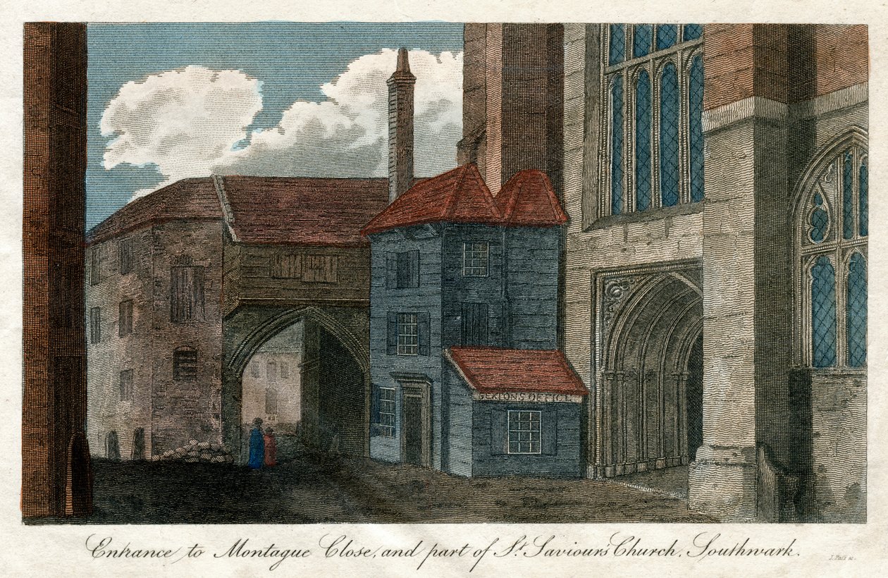 Entrance to Montague Close, and Part of St Saviour
