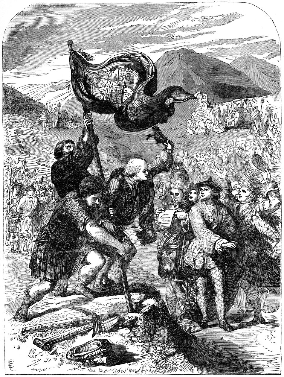 Erecting the Standard of the Young Pretender by Unbekannt