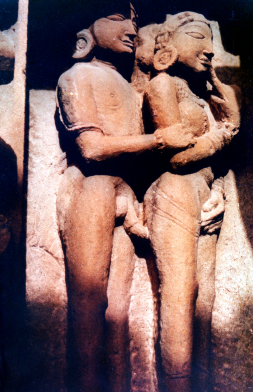 Erotic Sculpture, Hindu Temple, Khajuraho, India by Unbekannt