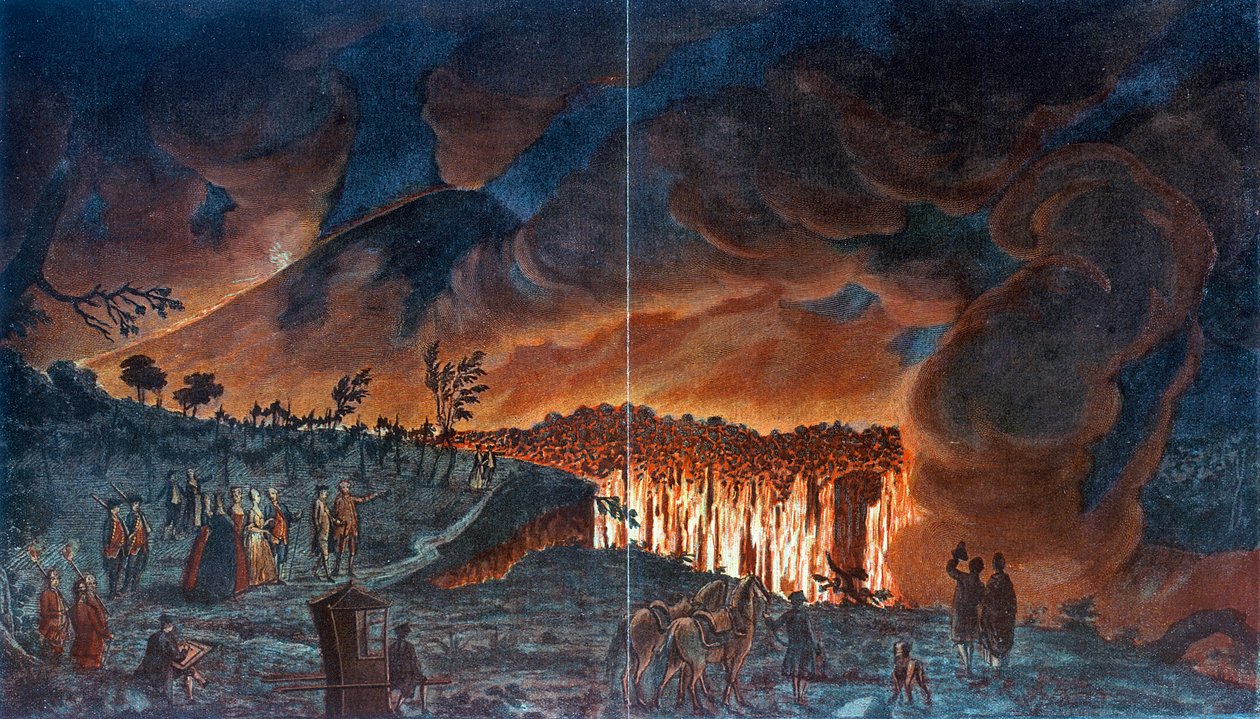 Eruption of Vesuvius, 1776 by Unbekannt