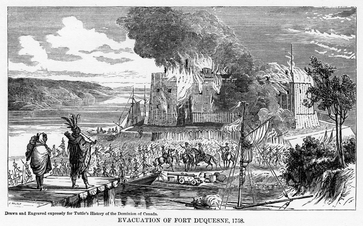 Evacuation of Fort Duquesne, 1758 by Unbekannt
