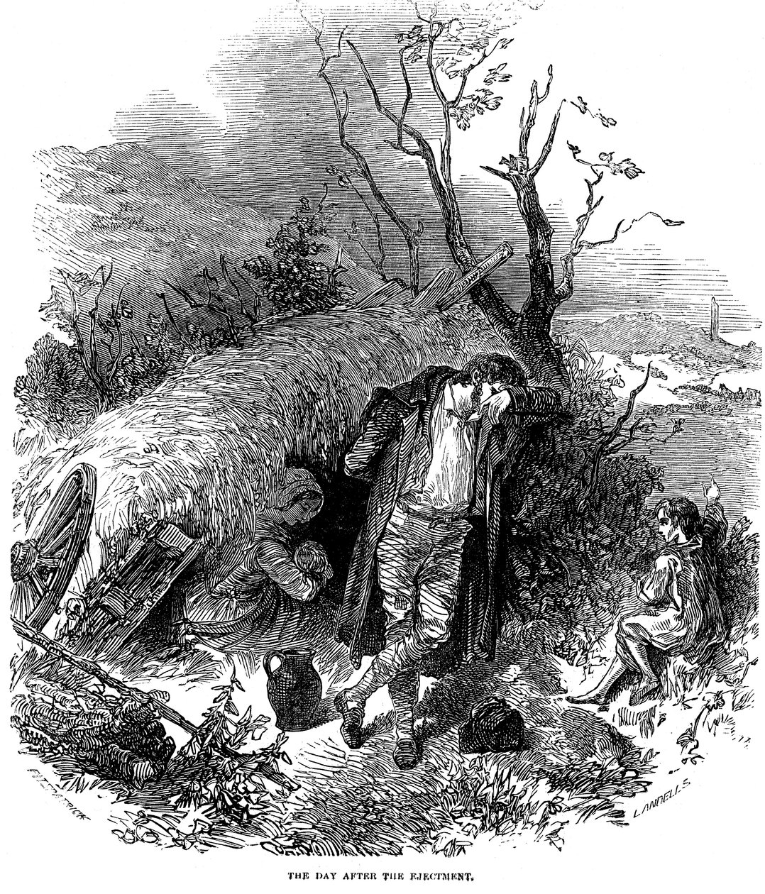 Evicted Irish peasant family by Unbekannt