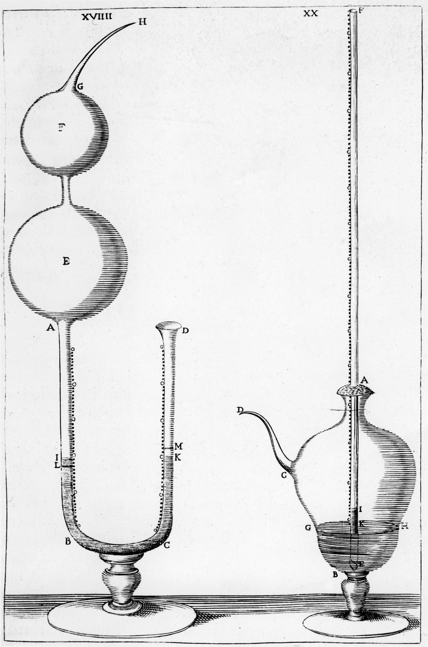 Experimental Barometers Used by the Accademia dell Cimento, Florence, Italy, 1691 by Unbekannt