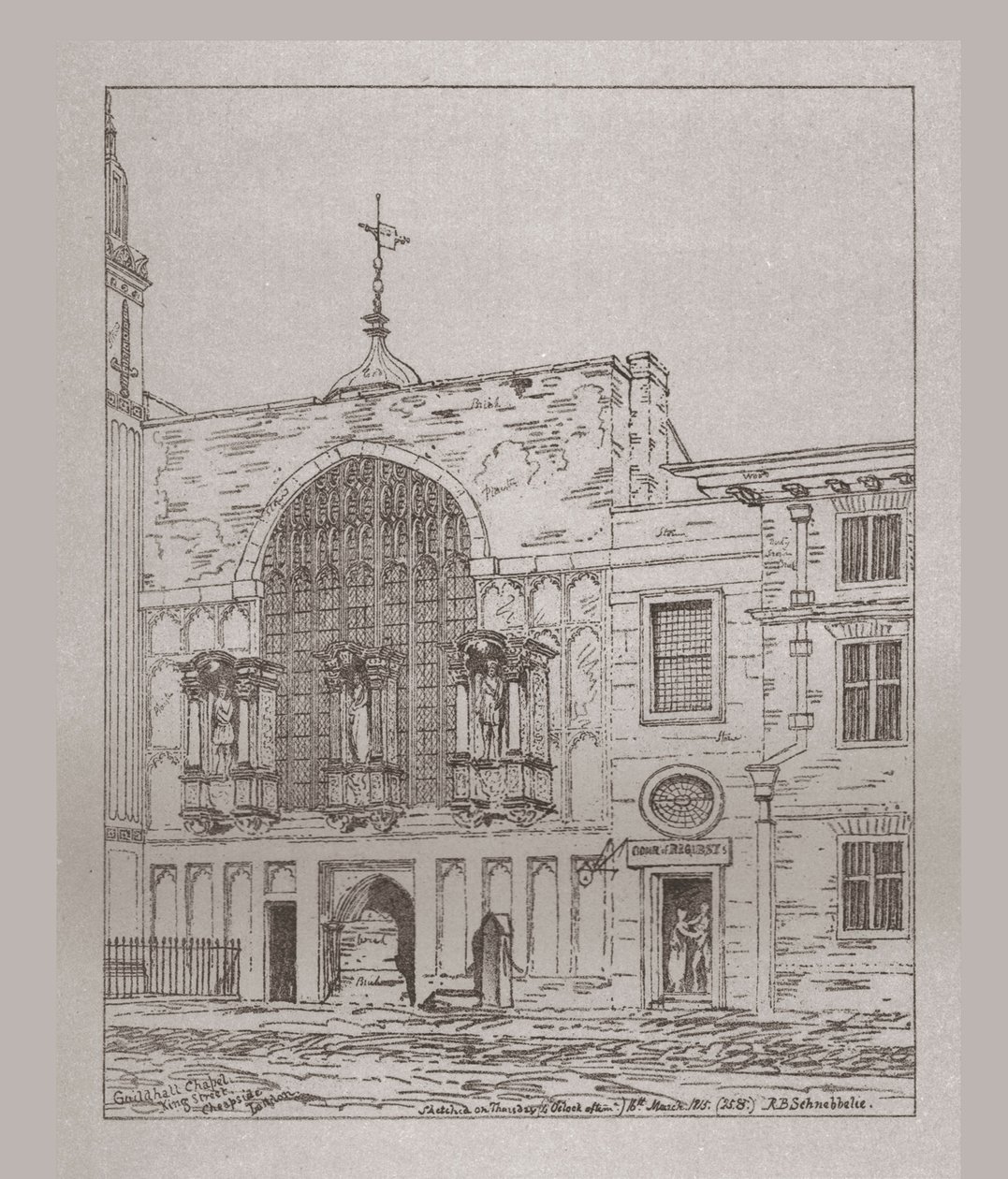 Exterior View of the Guildhall Chapel, 1815, 1886 by Unbekannt