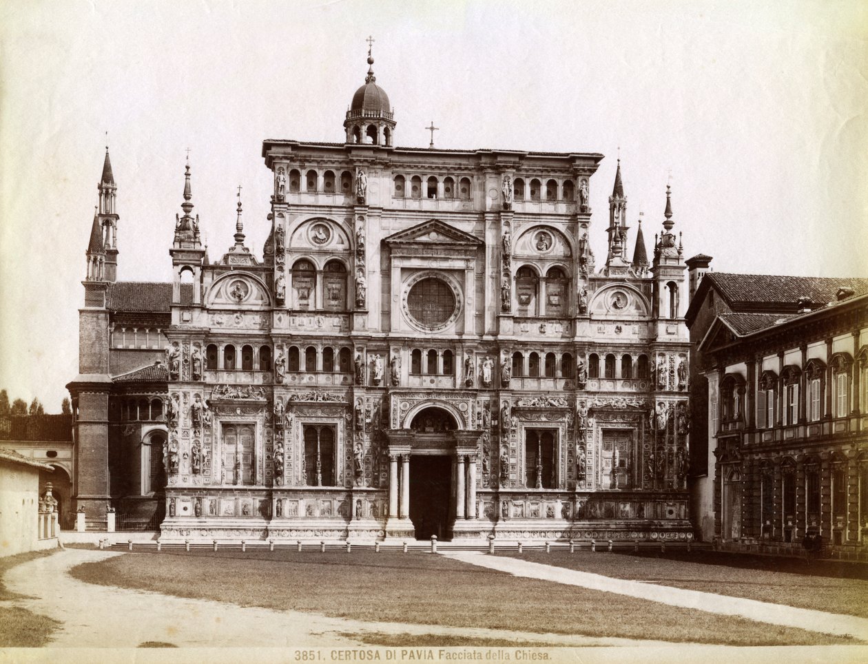 Facade, Church of the Certosa di Pavia Charterhouse of Pavia Lombardy, northern Italy by Unbekannt