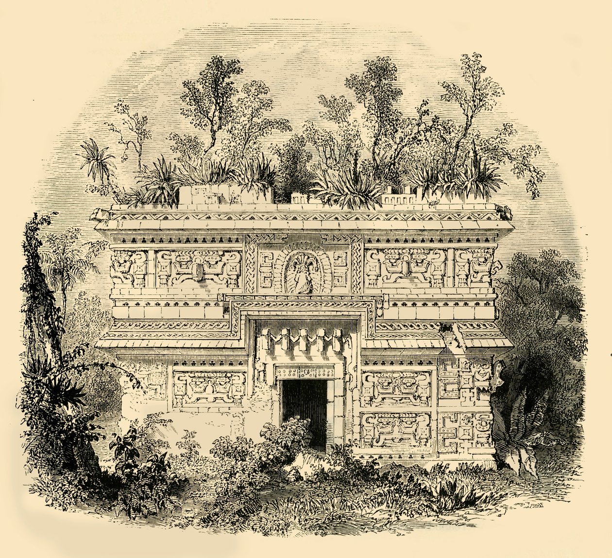 Facade of Native Palace in Yucatan, 1890 by Unbekannt