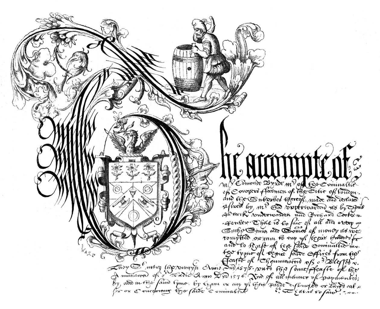 Facsimile from the Book of Accounts of the Coopers Company, 1576, 1893 by Unbekannt