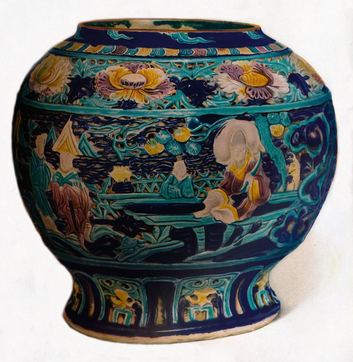 Fahua Jar with Openwork Design Showing the Eight Daoist Immortals by Unbekannt