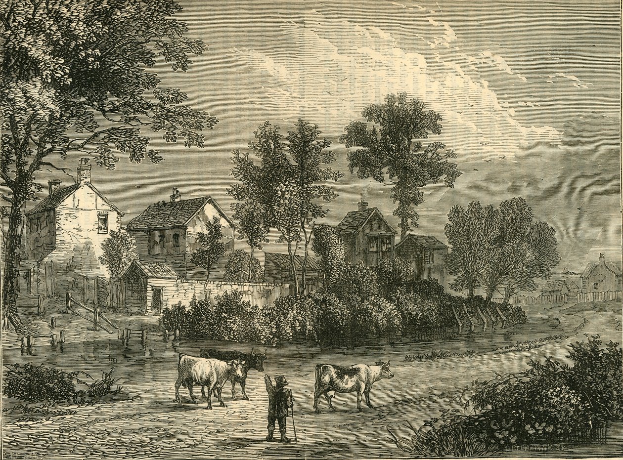Farm in the Regents Park, 1750, c1876 by Unbekannt
