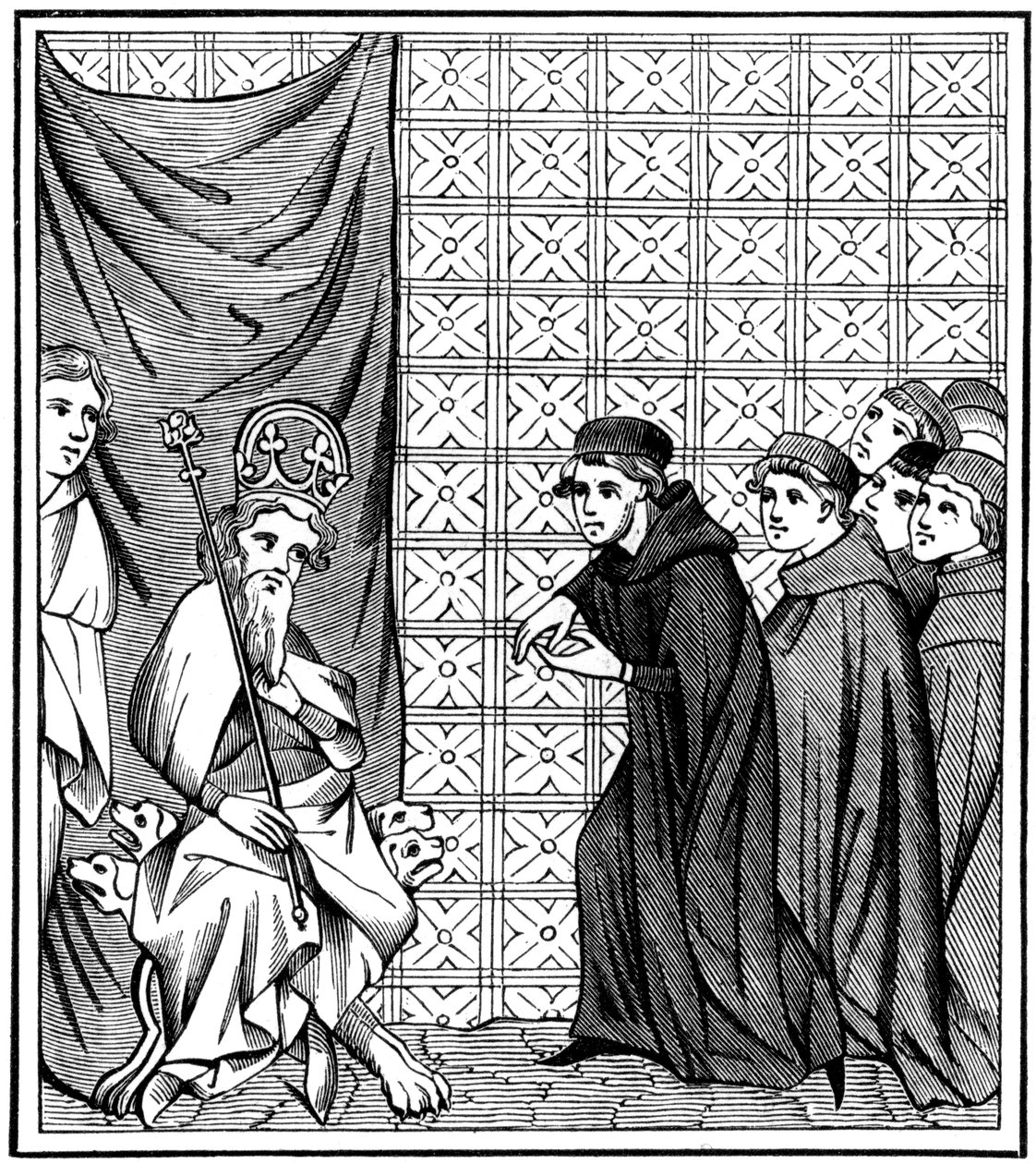 Fellows of the University of Paris Haranguing the Emperor Charles IV by Unbekannt