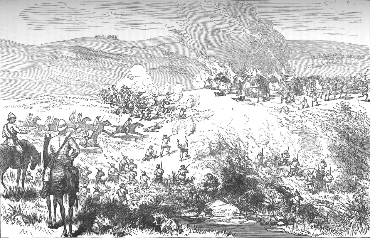 Fight Between the Galekas and the Fingoes at Butterworth River, Oct 4, 1877 by Unbekannt