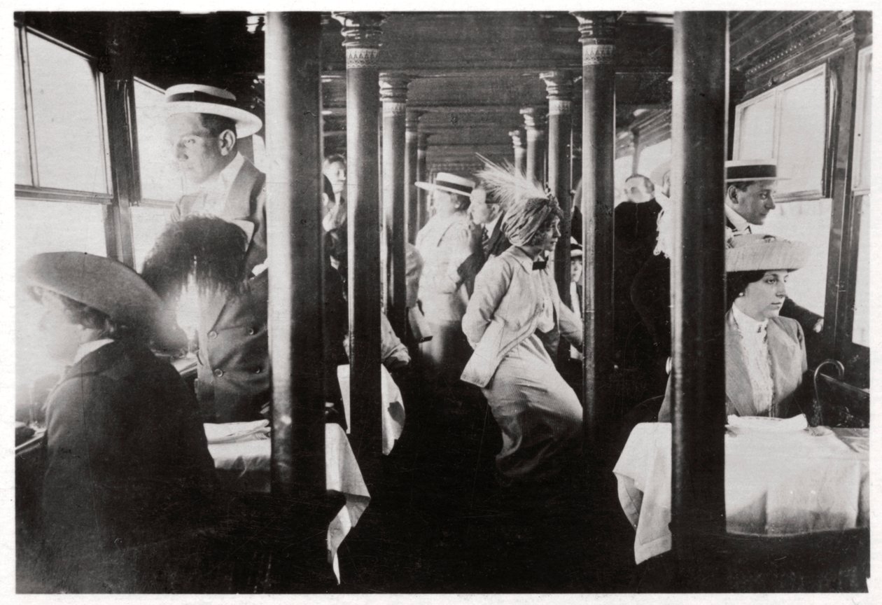 Film Company on Board Zeppelin LZ13 Hansa by Unbekannt
