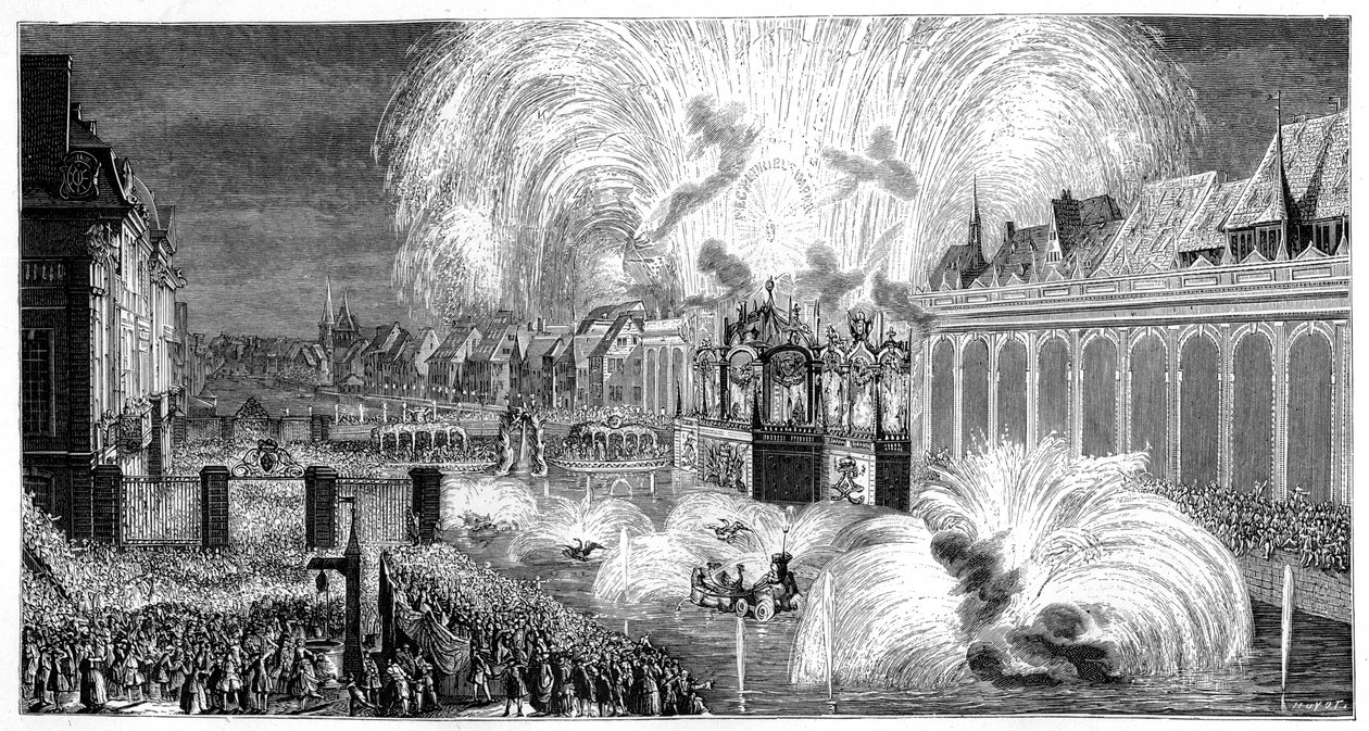 Fireworks, Strasbourg, 1744, 1885 by Unbekannt