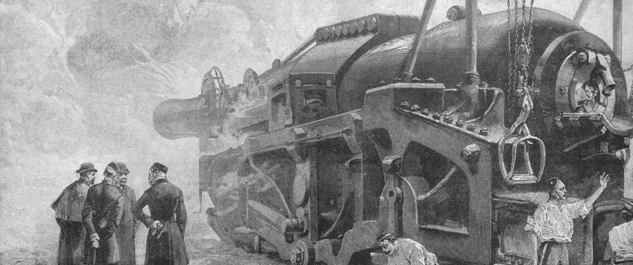 Firing the 111-Ton Gun at Woolwich, June 1887, 1901 by Unbekannt